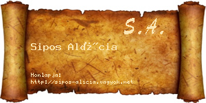 Sipos Alícia névjegykártya